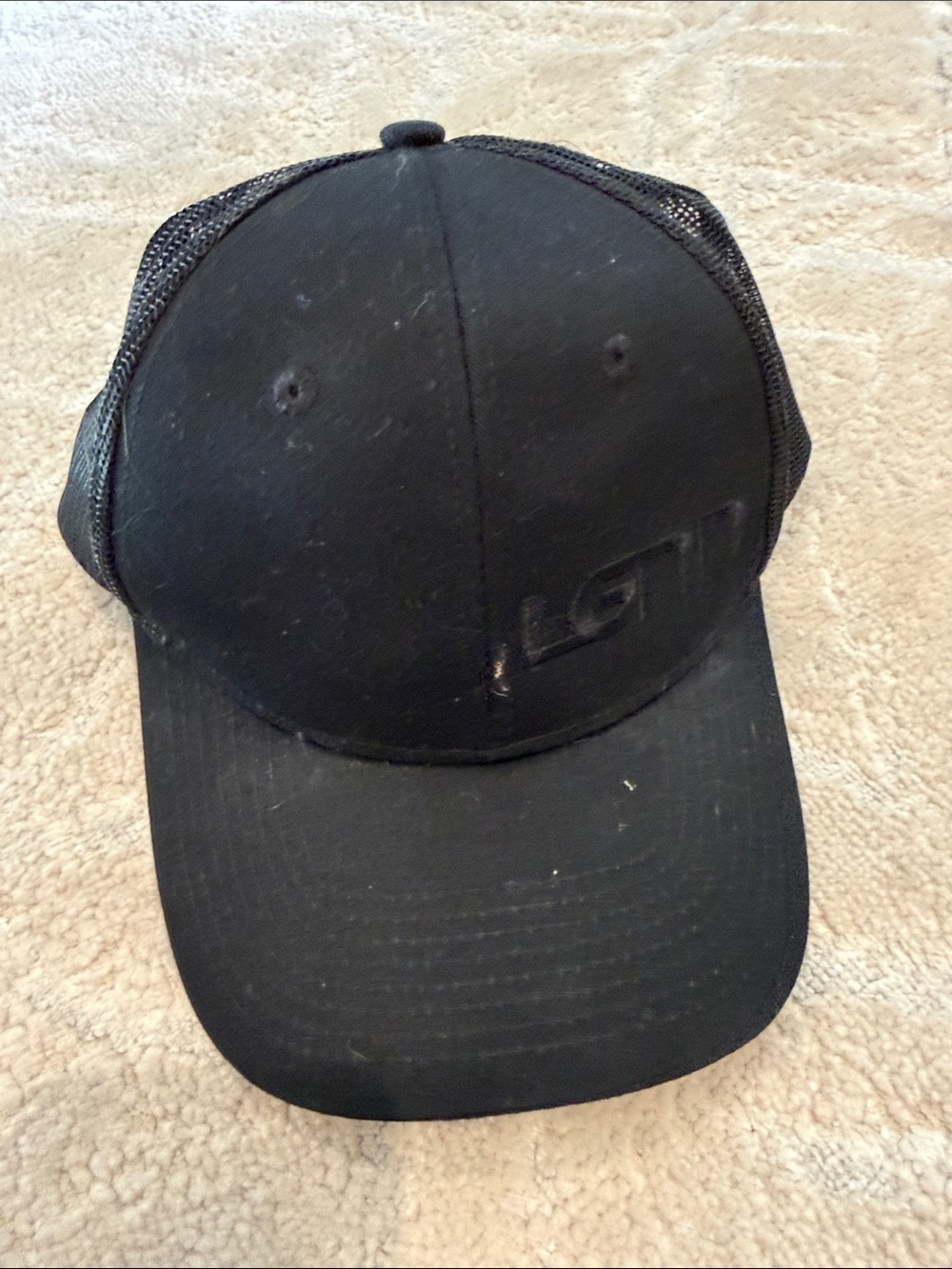 LG Black Mesh Logo Trucker Hat